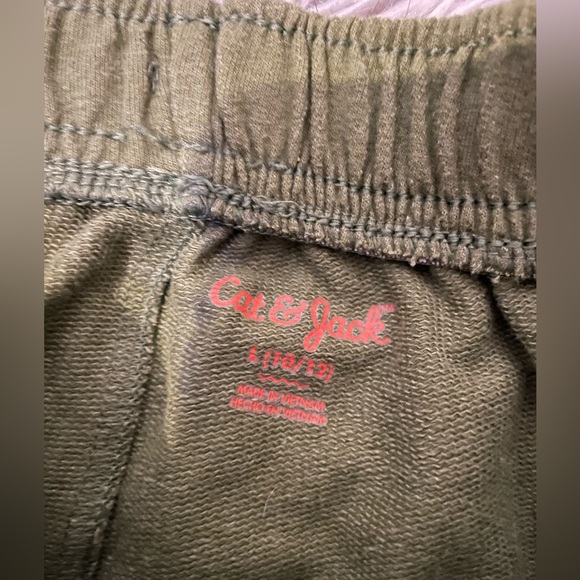 Green Cat & Jack soft green shorts. Boys size L (10/12) - Picture 2 of 4